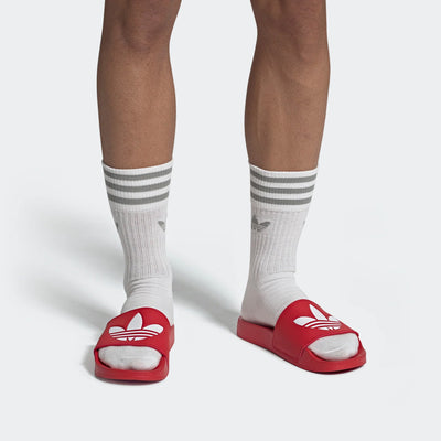 Adidas Originals | ADILETTE LITE SLIDES { RED/WHITE