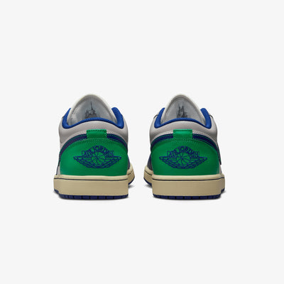 JORDAN | AIR JORDAN 1 LOW { SAIL/DEEP ROYAL BLUE-STADIUM GREEN