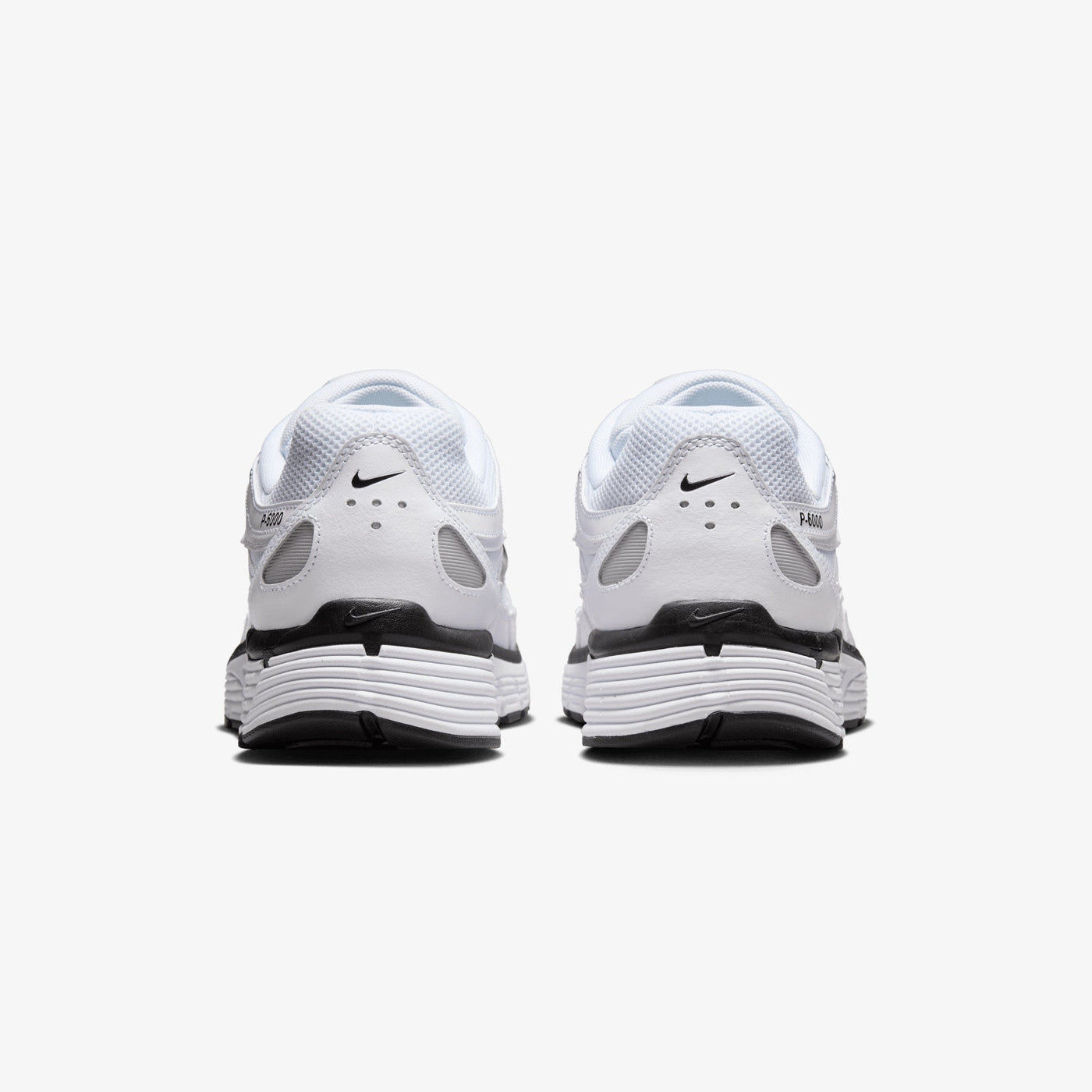 NIKE | P-6000 { WHITE/BLACK-METALLIC SILVER-BLACK