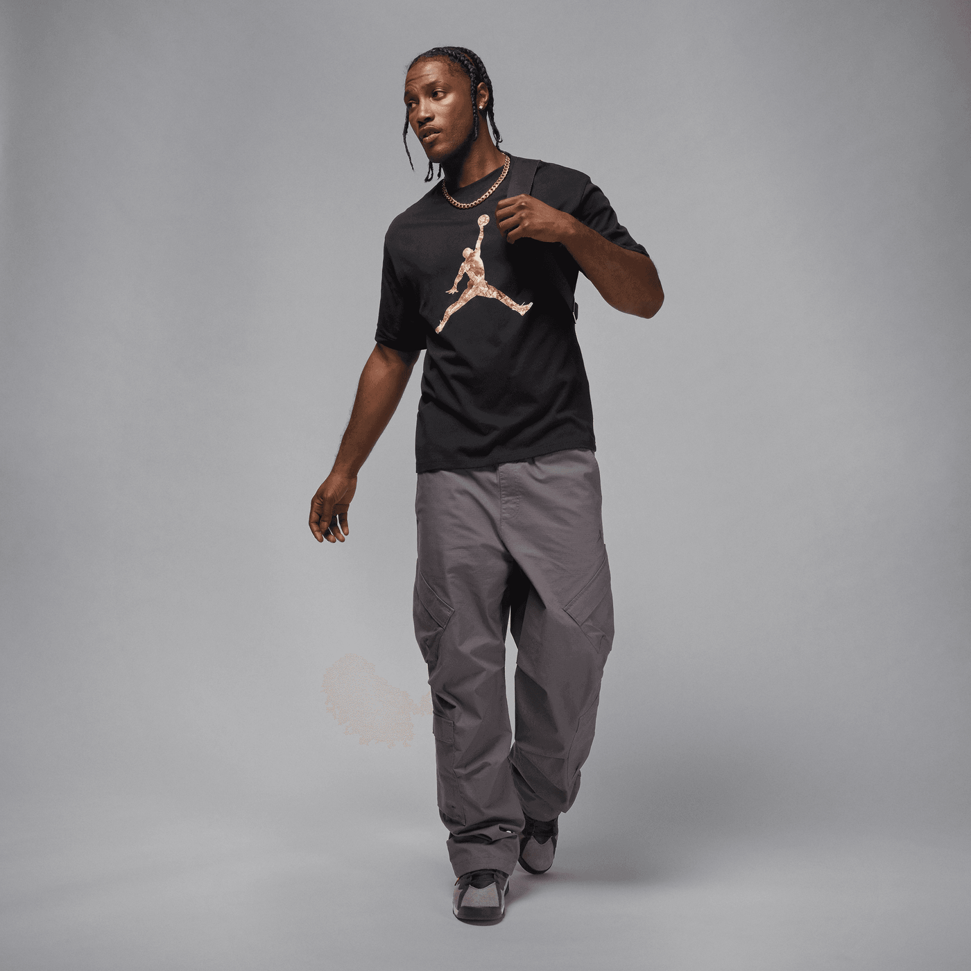 JORDAN | BROOKLYN REALTREE JUMPMAN T-SHIRT { BLACK/SAIL