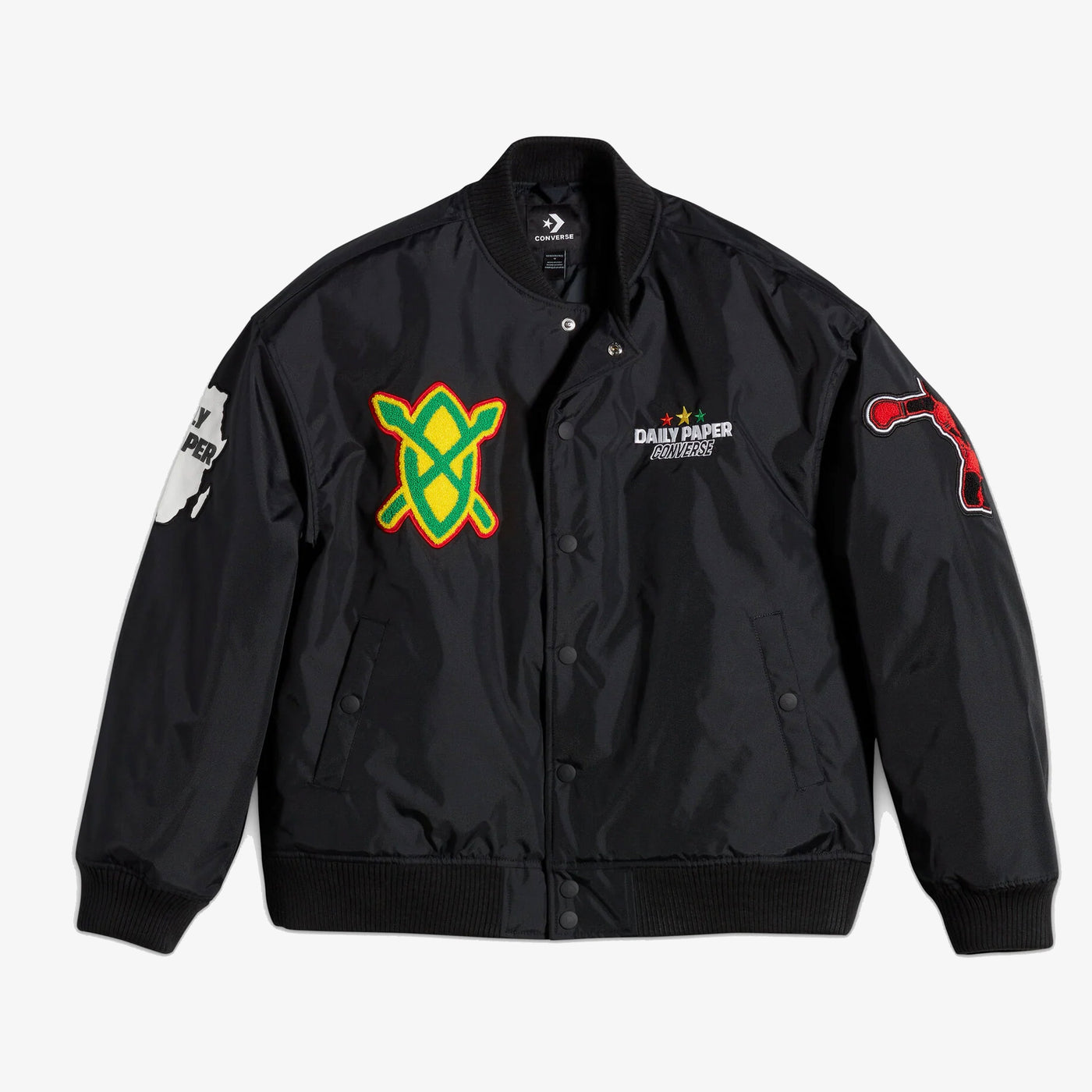 Converse | X DAILY PAPER STADIUM JACKET { BLACK