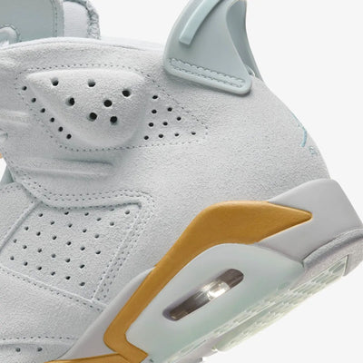 JORDAN | AIR JORDAN 6 RETRO "PEARL" { PURE PLATINUM/GLACIER BLUE-METALLIC GOLD