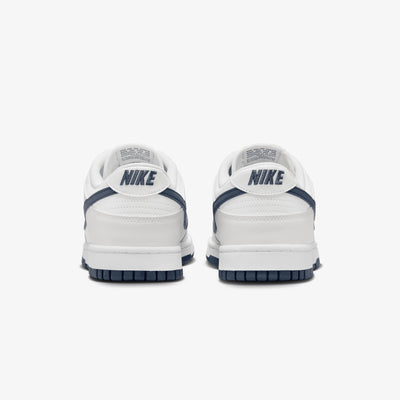 NIKE | DUNK LOW RETRO { SUMMIT WHITE/MIDNIGHT NAVY-PLATINUM TINT