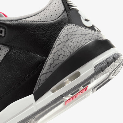 Jordan | AIR JORDAN 3 RETRO { BLACK/FIRE RED-CEMENT GREY-SUMMIT WHITE