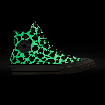 Converse | CHUCK 70 GLOW IN THE DARK LEOPARD PRINT { EGRET/LIGHT FAWN