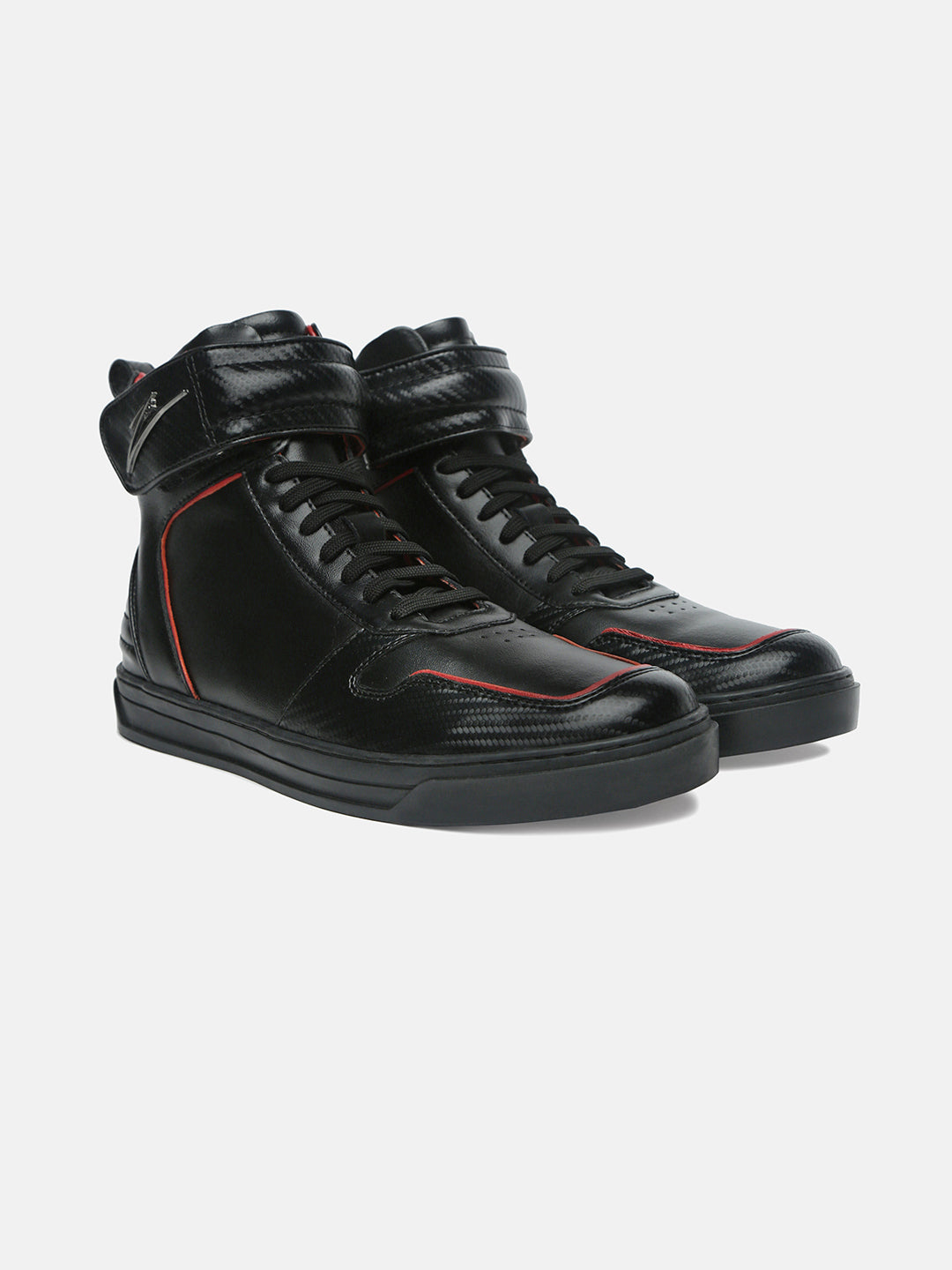 ZOH I – RS Carbon-Fiber Leather High-Top Leather Sneakers