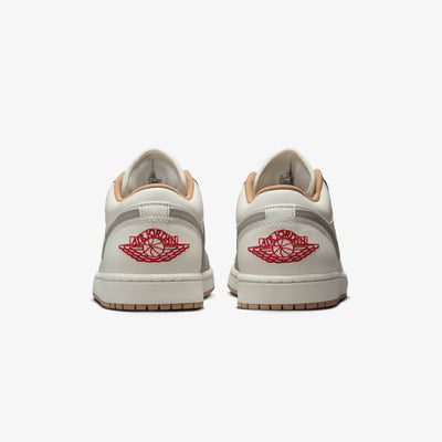 JORDAN | AIR JORDAN 1 LOW { SAIL/FIRE RED-COLLEGE GREY-HEMP