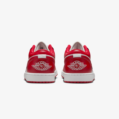 JORDAN | AIR JORDAN 1 LOW { SUMMIT WHITE/VARSITY RED-SUMMIT WHITE