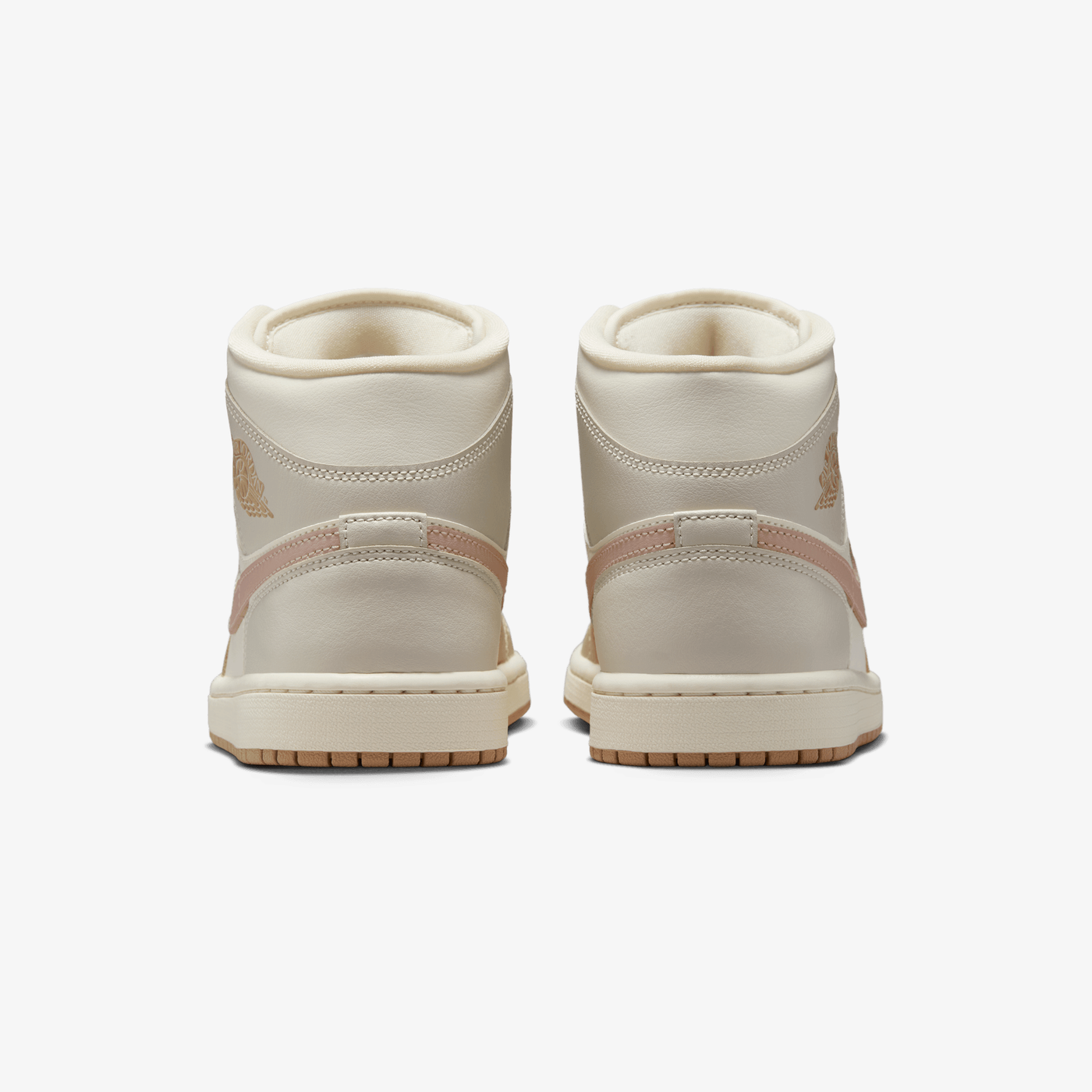 JORDAN | AIR JORDAN 1 MID { PALE IVORY/LT OREWOOD BRN-HEMP-SAIL