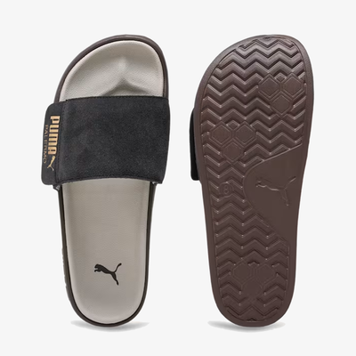Puma | LEADCAT 2.0 PALERMO FOIL SLIDES { DUSKY GRAY/DESERT DUST GUM