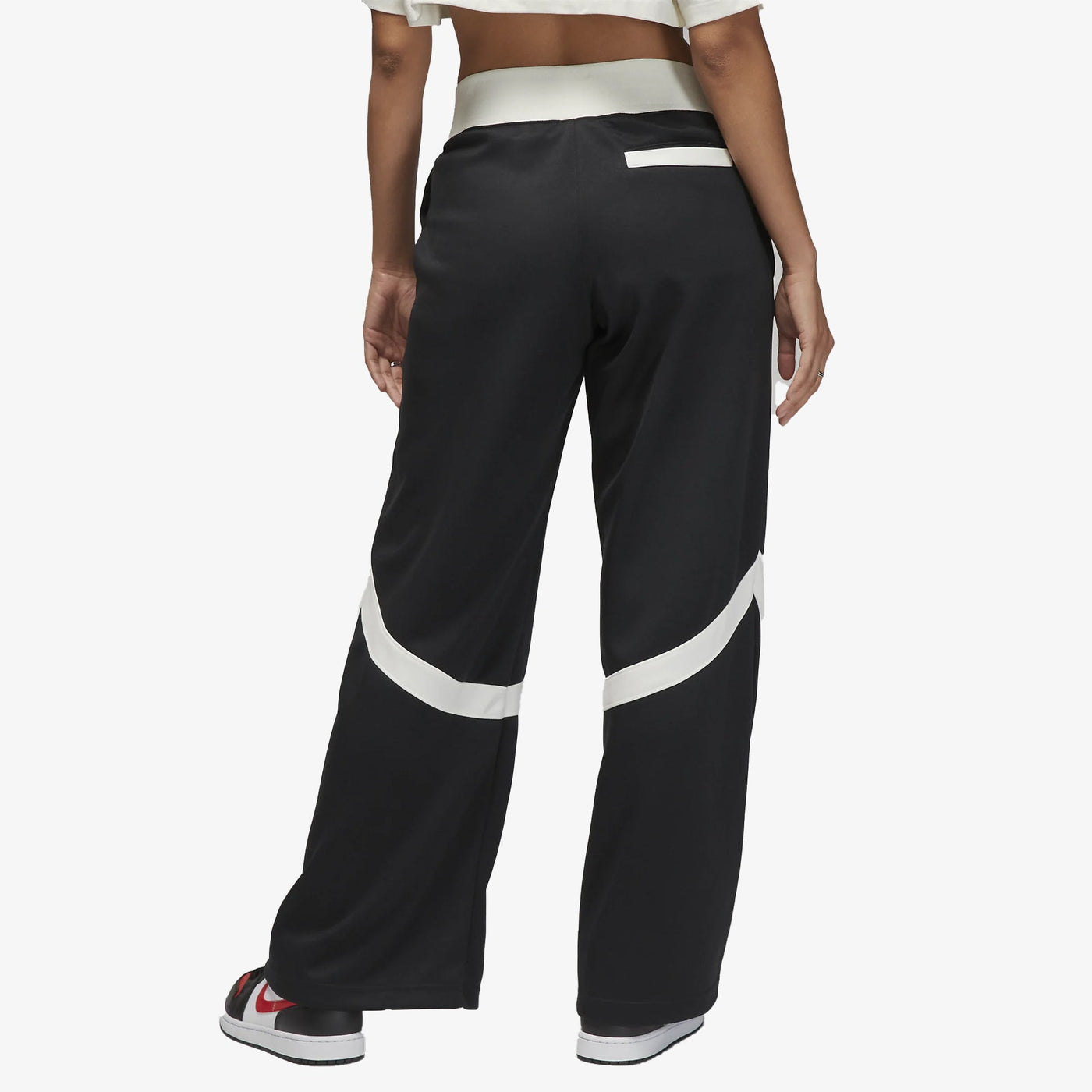 Jordan | (HER)ITAGE SUIT PANTS  { WHITE/BLACK