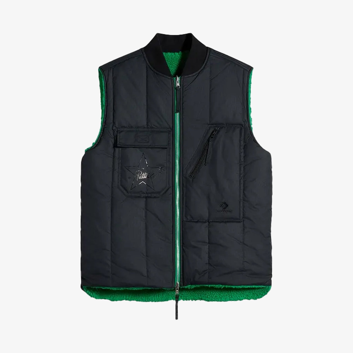 Converse | X PATTA REVERSIBLE VEST { GREEN/BLACK