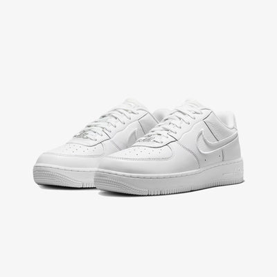 NIKE | AIR FORCE 1 LOW DANCE { WHITE/WHITE-WHITE-METALLIC SILVER