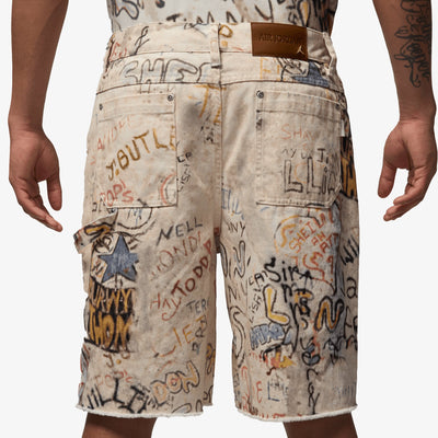 JORDAN | AIR JORDAN PRINTED SHORTS { WHITE
