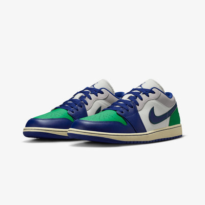 JORDAN | AIR JORDAN 1 LOW { SAIL/DEEP ROYAL BLUE-STADIUM GREEN