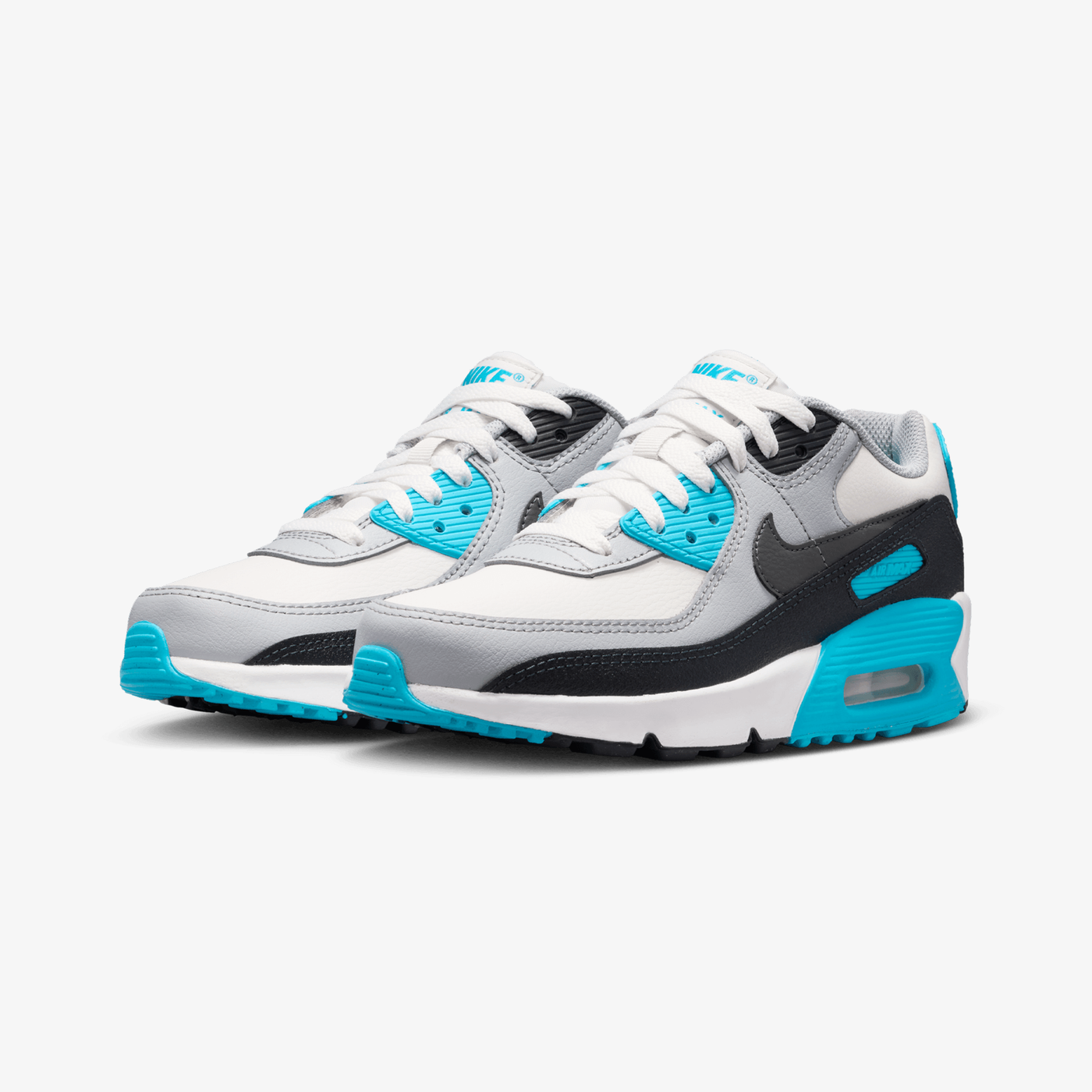 Nike | AIR MAX 90 LTR { PLATINUM TINT/IRON GREY-BLUE LIGHTNING