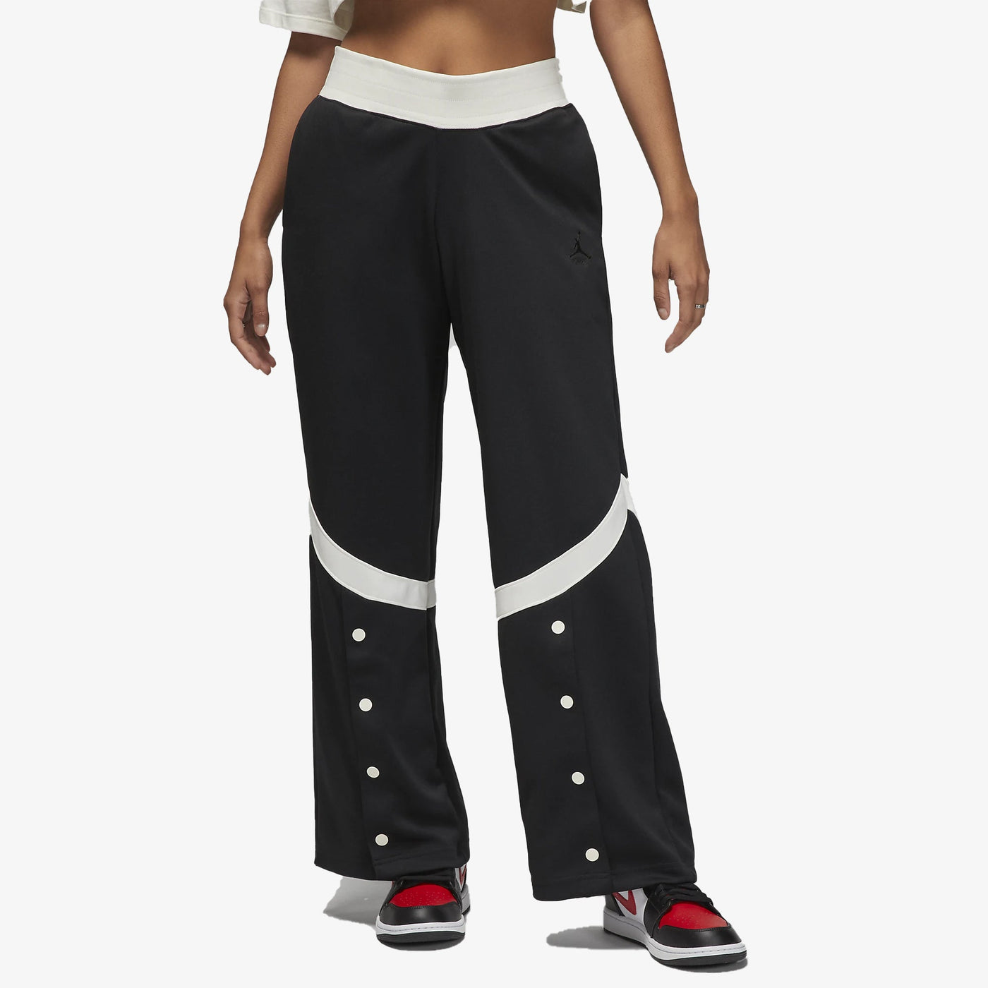Jordan | (HER)ITAGE SUIT PANTS  { WHITE/BLACK