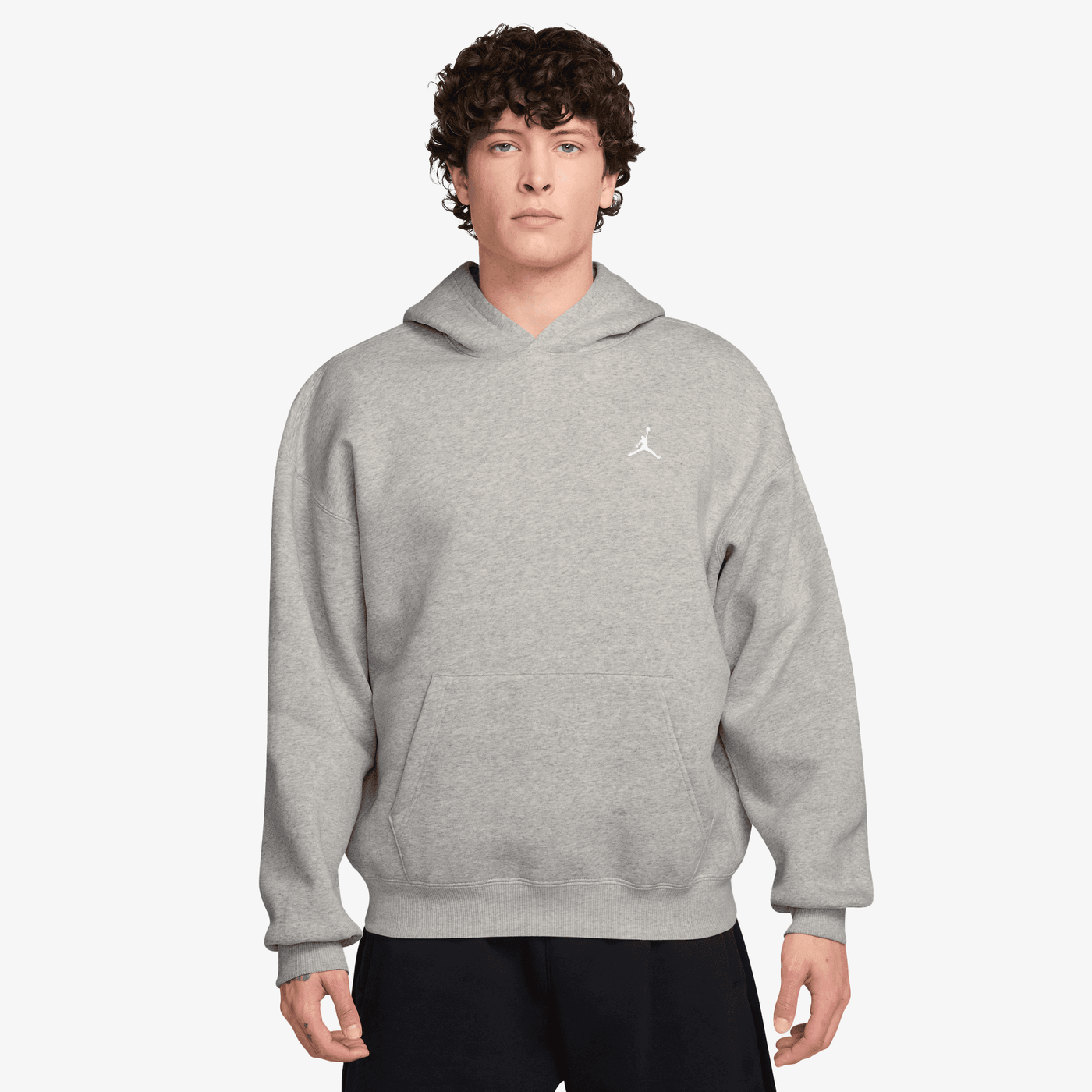 JORDAN | BROOKLYN FLEECE { GREY HEATHER/WHITE