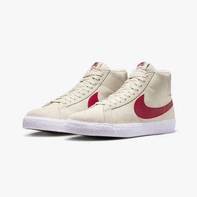 Nike | SB ZOOM BLAZER MID { PALE IVORY/NOBLE RED-SILT RED-WHITE
