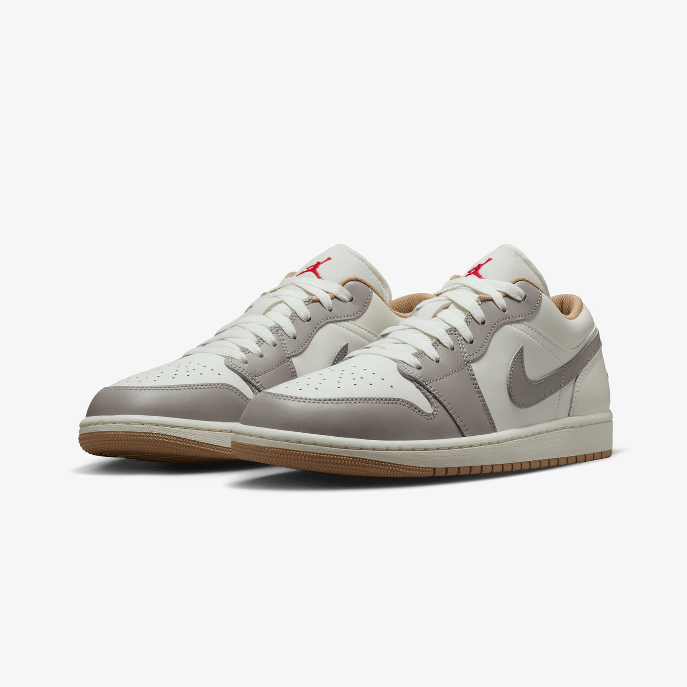 JORDAN | AIR JORDAN 1 LOW { SAIL/FIRE RED-COLLEGE GREY-HEMP