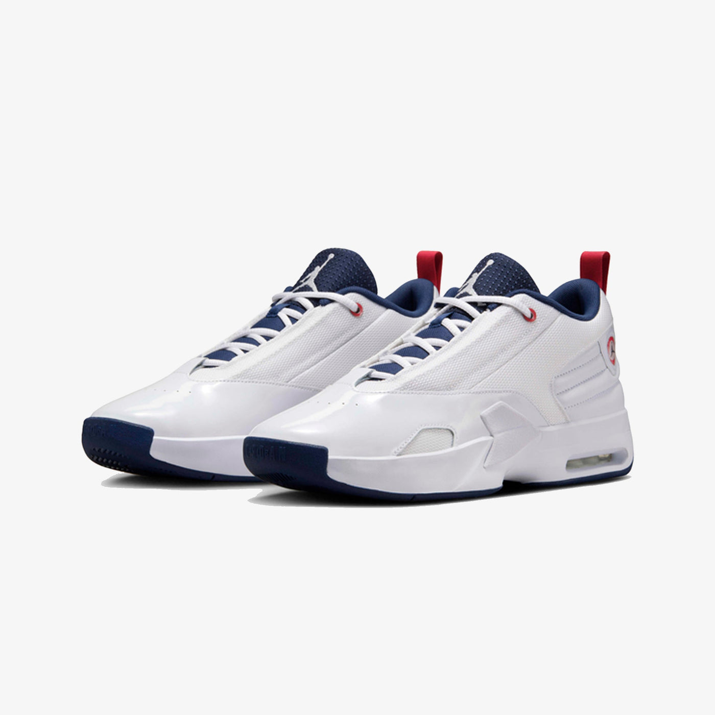 JORDAN | MAX AURA 6 { WHITE/MIDNIGHT NAVY-VARSITY RED