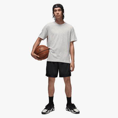 Jordan | DRI FIT SHORT-SLEEVE TOP { GREY HEATHER/WHITE
