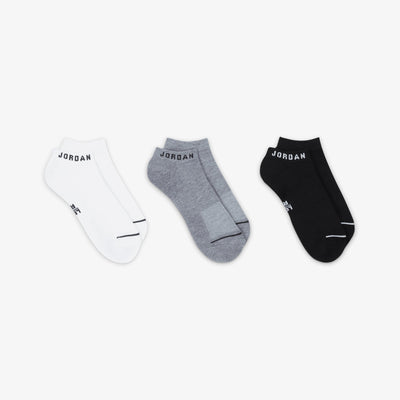 Jordan | EVERYDAY NO-SHOW SOCKS (3 PAIRS) { WHITE/GREY/BLACK