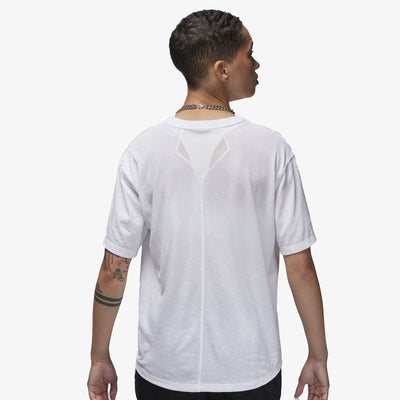 Jordan | DIAMOND SHORT-SLEEVE TOP  { WHITE