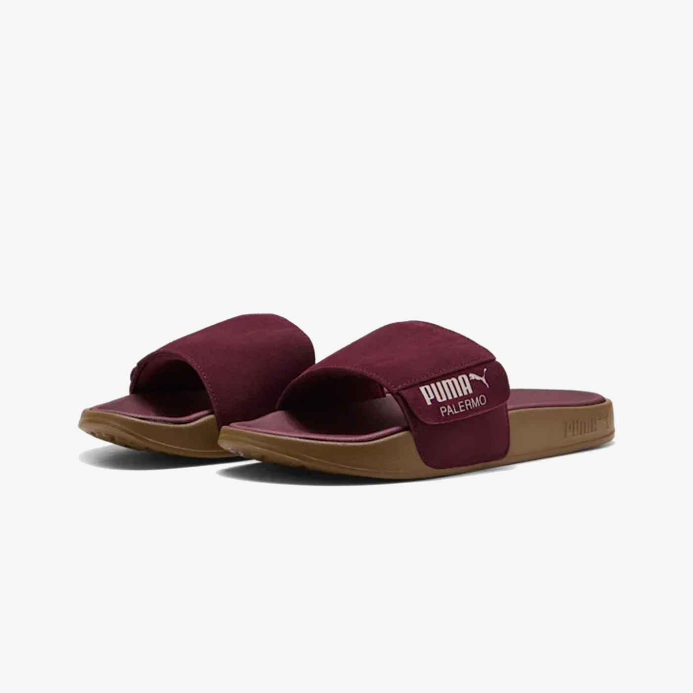 Puma | LEADCAT 2.0 PALERMO FOIL SLIDES { RUBY SHIMMER-ALPINE SNOW-GUM