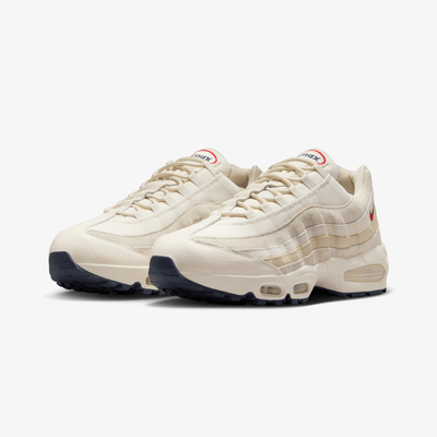 Nike | AIR MAX 95 OG  { PALE IVORY/UNIVERSITY RED-LT KHAKI-SAIL