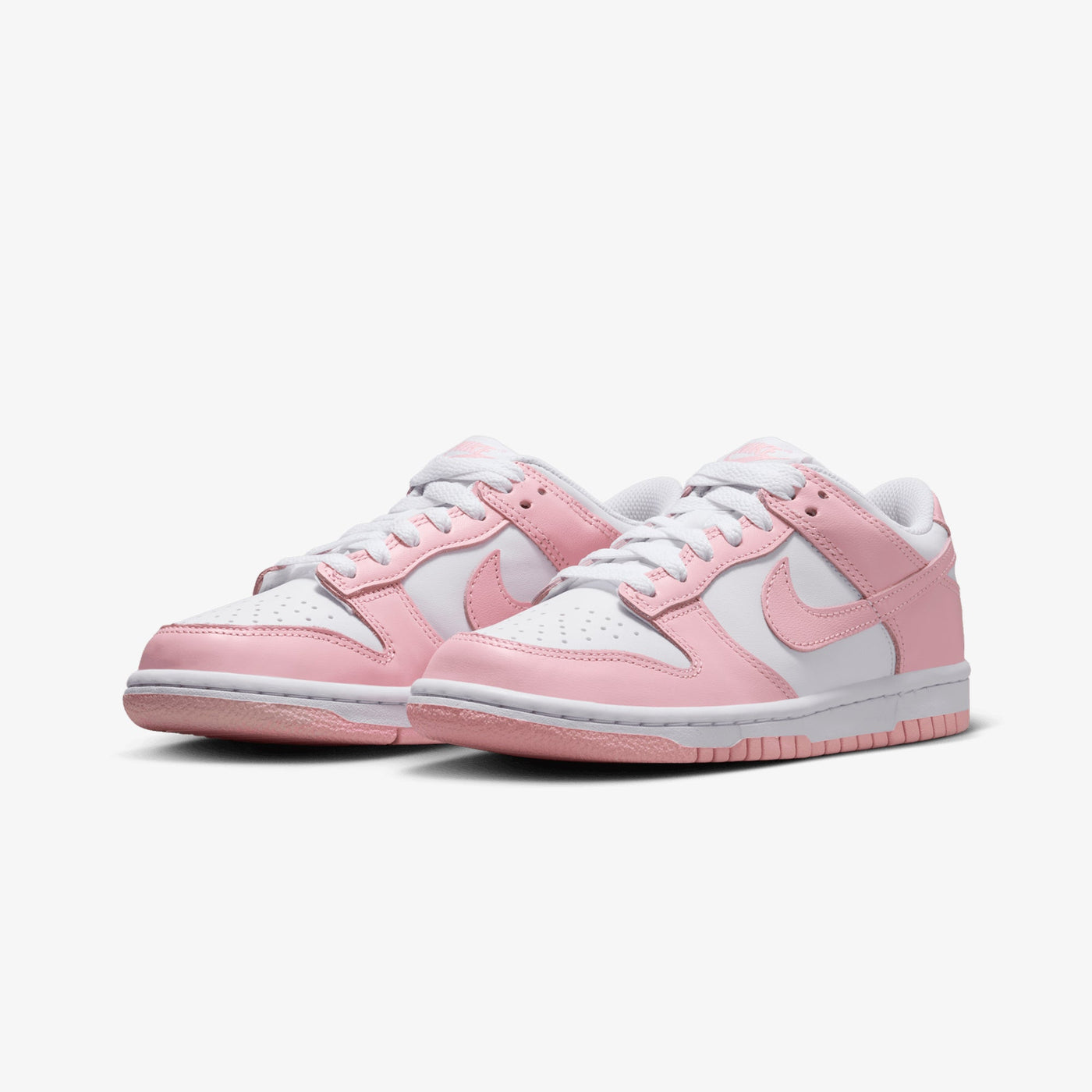 Nike | DUNK LOW { WHITE/MED SOFT PINK-WHITE-WHITE