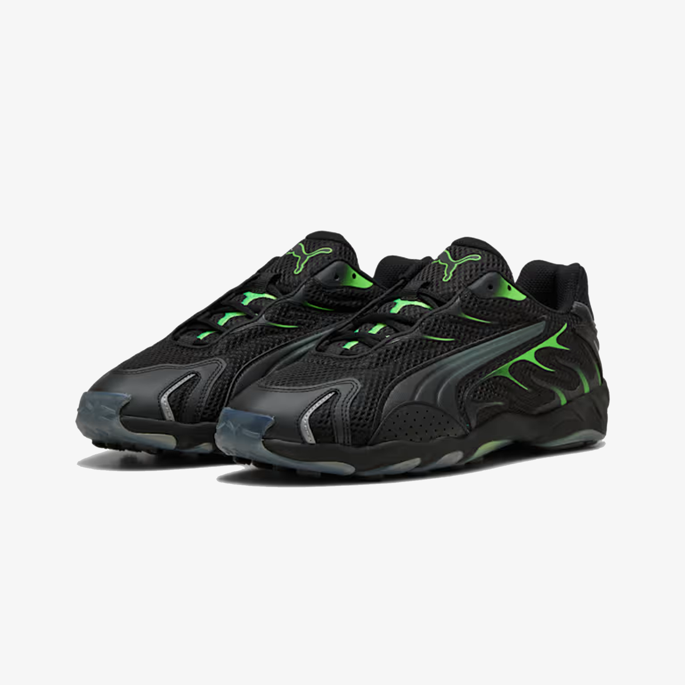 PUMA | INHALE LIGHTWEIGHT CASUAL { PUMA BLACK/GREEN GLARE