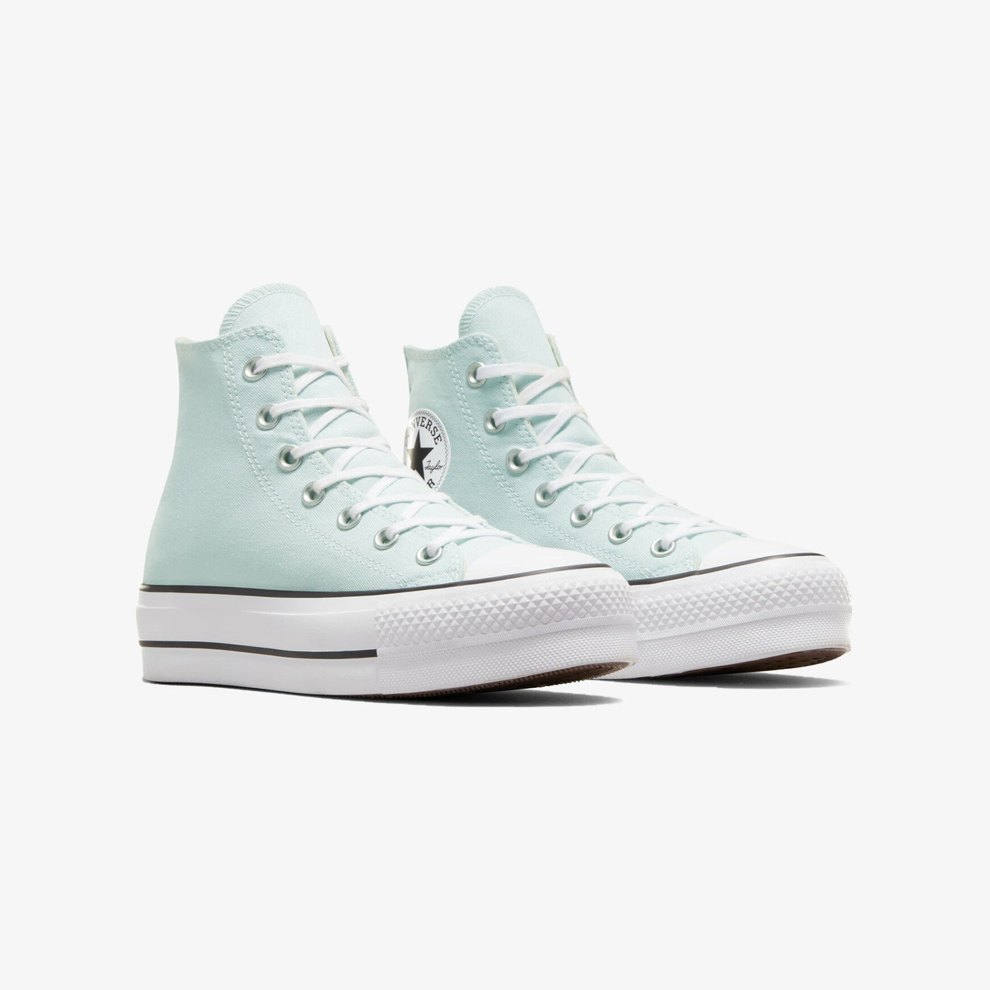 Converse | CHUCK TAYLOR ALL STAR LIFT  { WHITE/AQUA BLUE