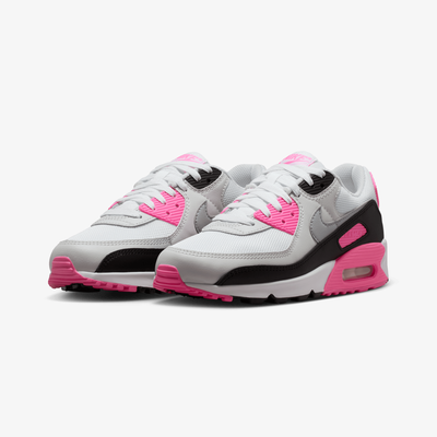 Nike | AIR MAX 90 { WHITE/WOLF GREY-PINK GLOW-BLACK