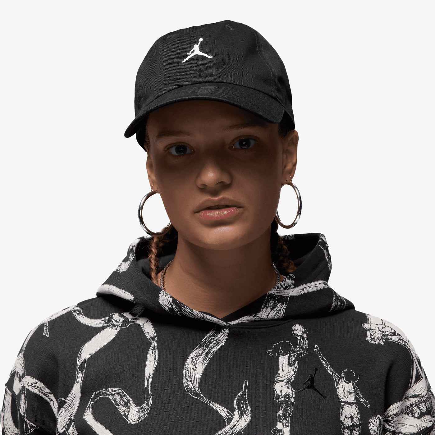 Jordan | UNSTRUCTURED CURVED-BILL HAT { BLACK