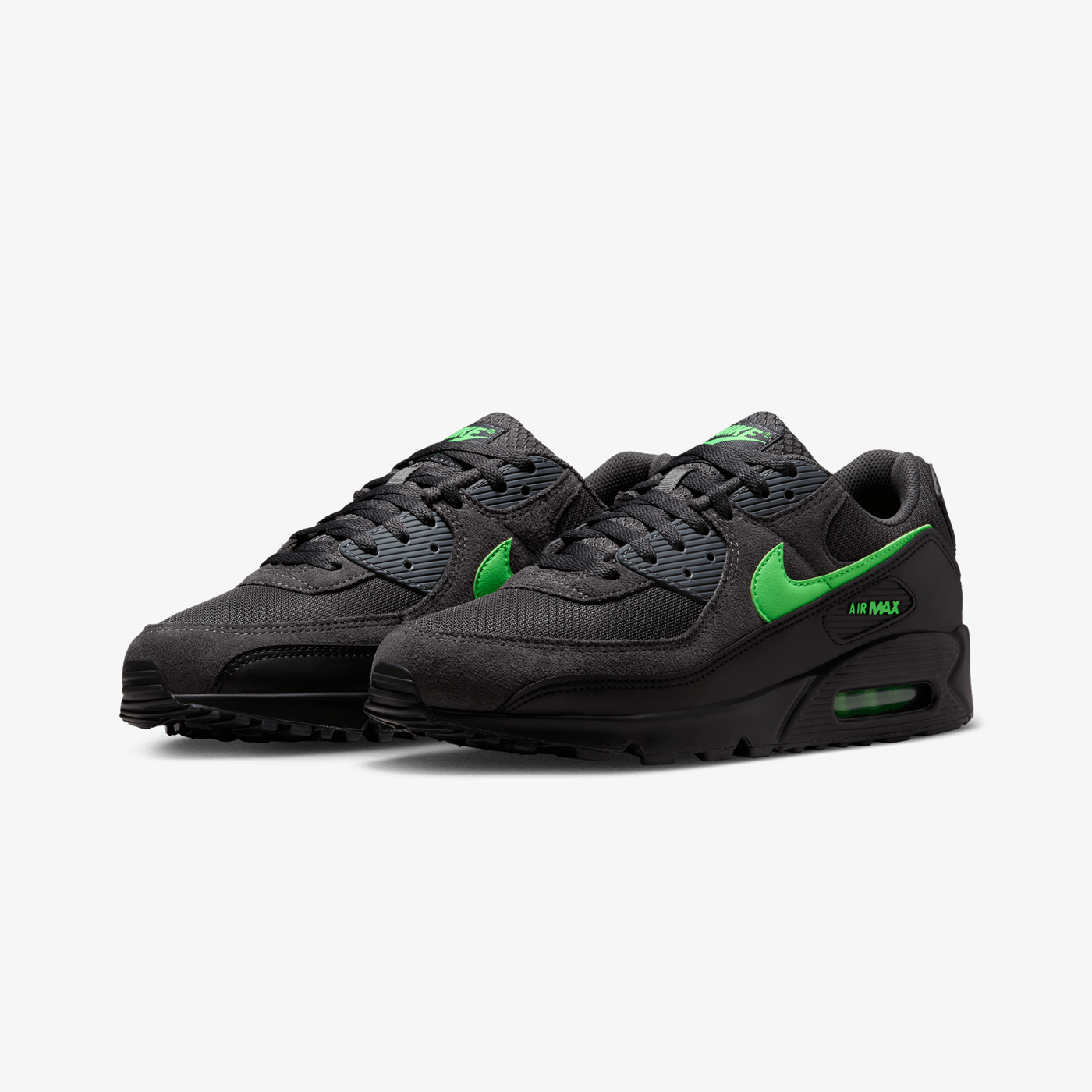 Nike | AIR MAX 90 { ANTHRACITE/GREEN STRIKE-BLACK