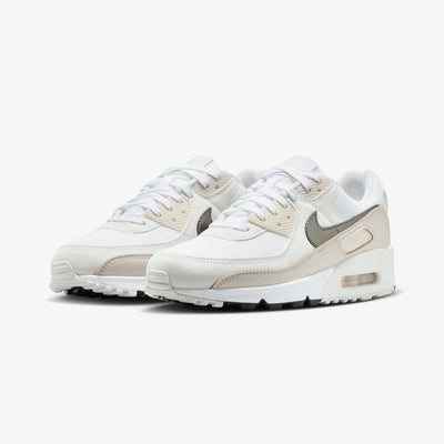 Nike | AIR MAX 90 { WHITE/FLAT PEWTER-LT OREWOOD BRN