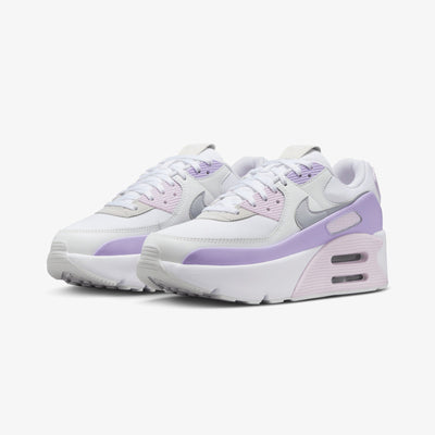Nike | AIR MAX 90 LV8 { WHITE/WOLF GREY-HYDRANGEAS-SUMMIT WHITE
