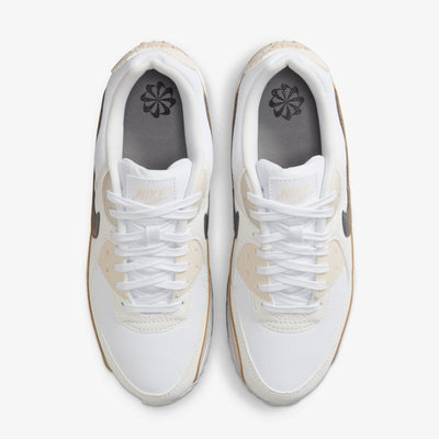 Nike | AIR MAX 90 { WHITE/FLAT PEWTER-LT OREWOOD BRN