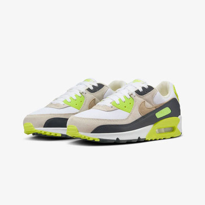 NIKE | AIR MAX 90 { WHITE/KHAKI-CYBER-DK SMOKE GREY