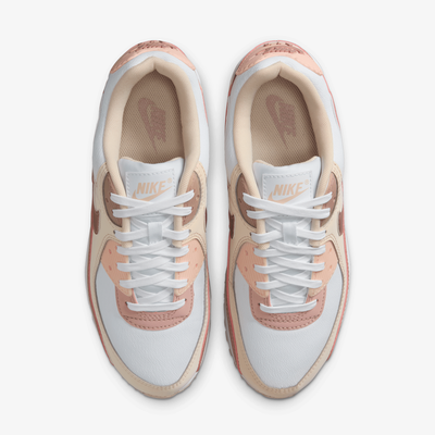 Nike | AIR MAX 90 { WHITE/PARTICLE PINK-WASHED CORAL
