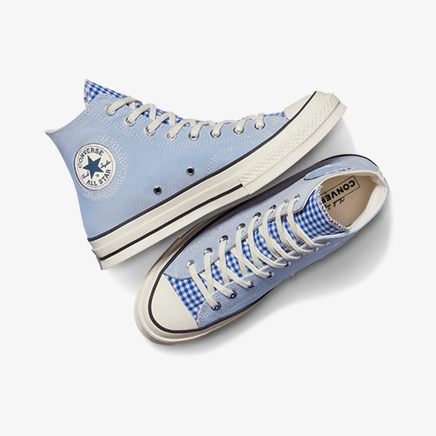 Converse | UPCYCLE CHUCK 70 HIGH CHAMBRAY & GINGHAM { BLUE