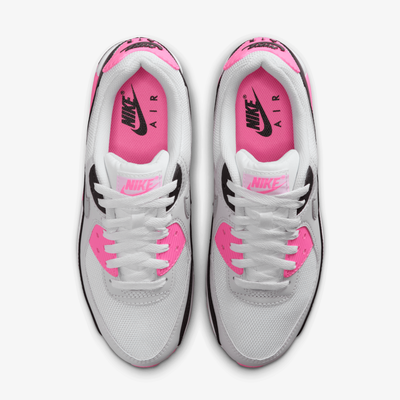 Nike | AIR MAX 90 { WHITE/WOLF GREY-PINK GLOW-BLACK