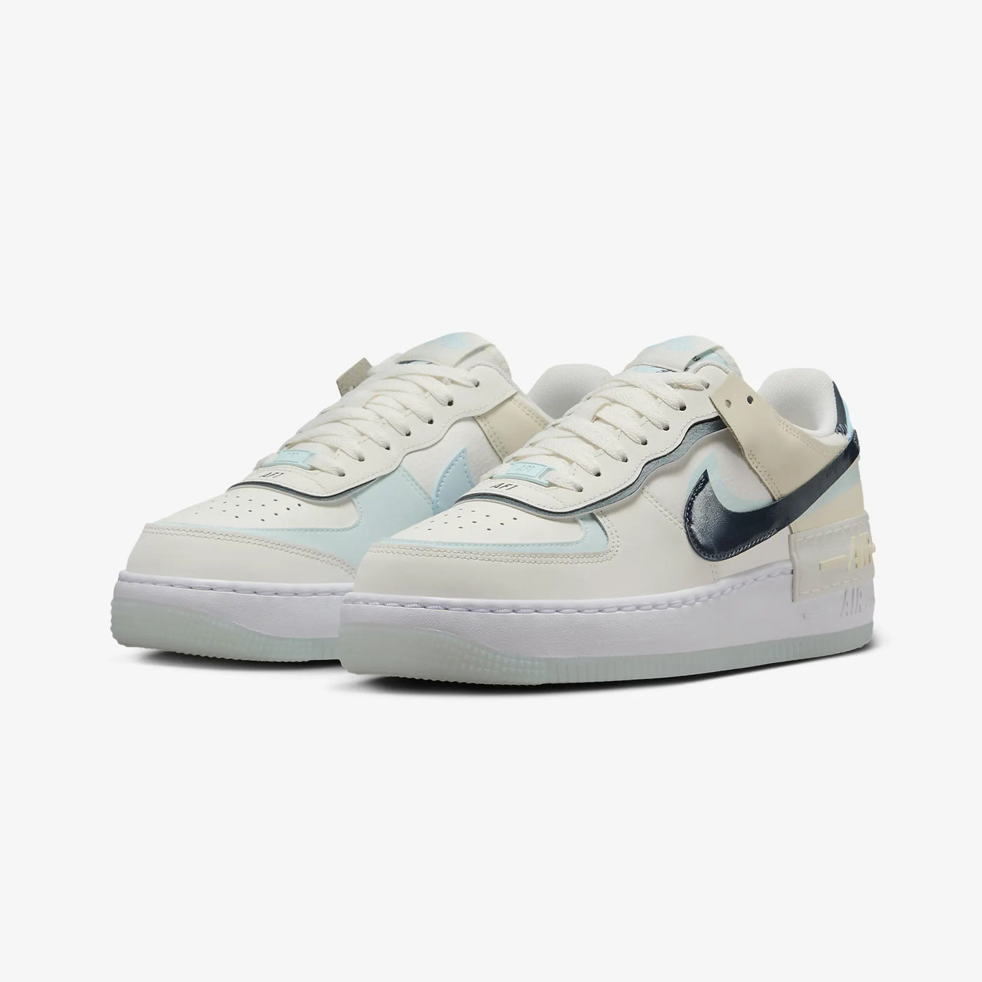 NIKE | AIR FORCE 1 SHADOW { SAIL/ARMORY NAVY-GLACIER BLUE