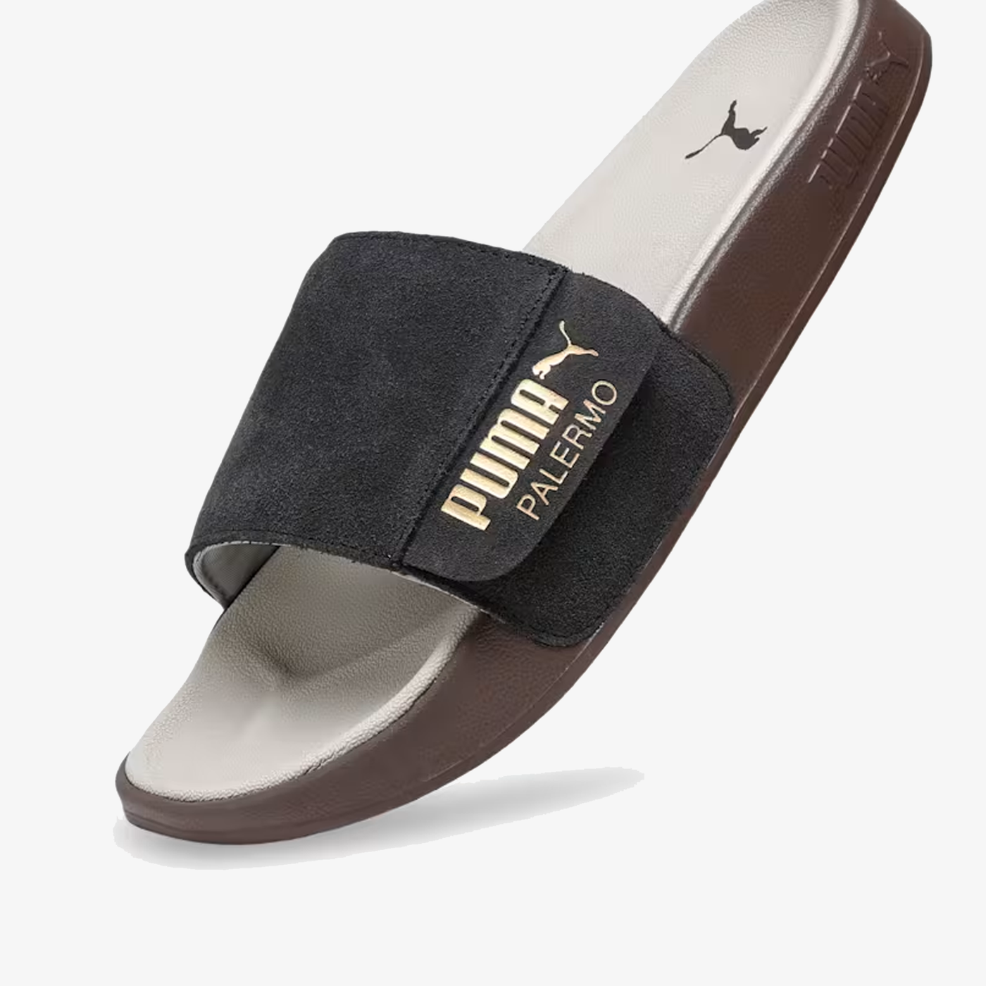 Puma | LEADCAT 2.0 PALERMO FOIL SLIDES { DUSKY GRAY/DESERT DUST GUM