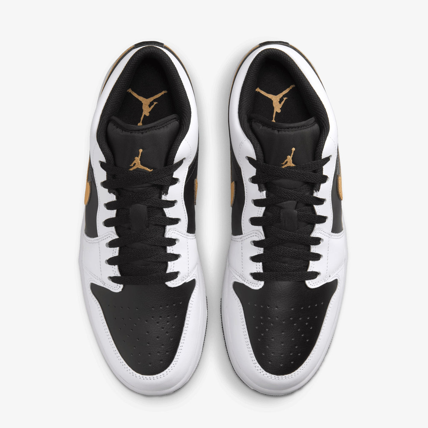 JORDAN | AIR JORDAN 1 LOW { WHITE/METALLIC GOLD-BLACK
