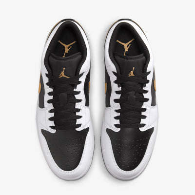 JORDAN | AIR JORDAN 1 LOW { WHITE/METALLIC GOLD-BLACK