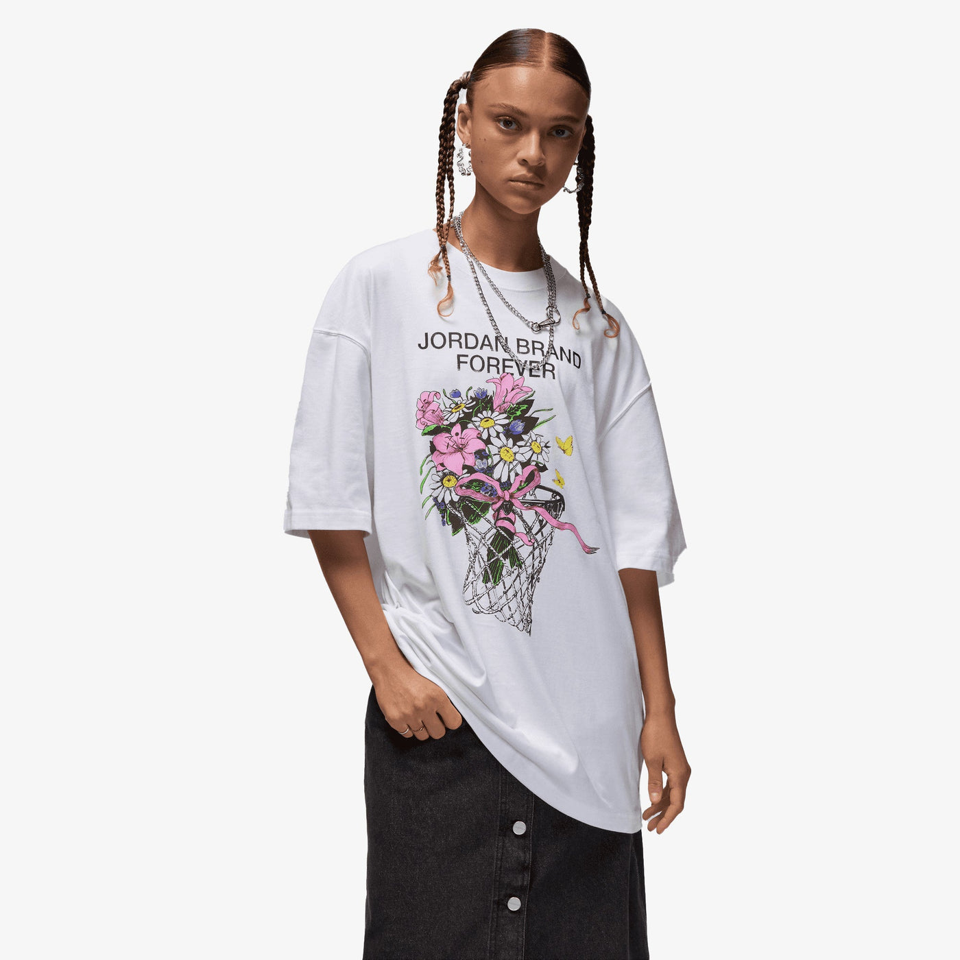 JORDAN | OVERSIZED GRAPHIC T-SHIRT { WHITE