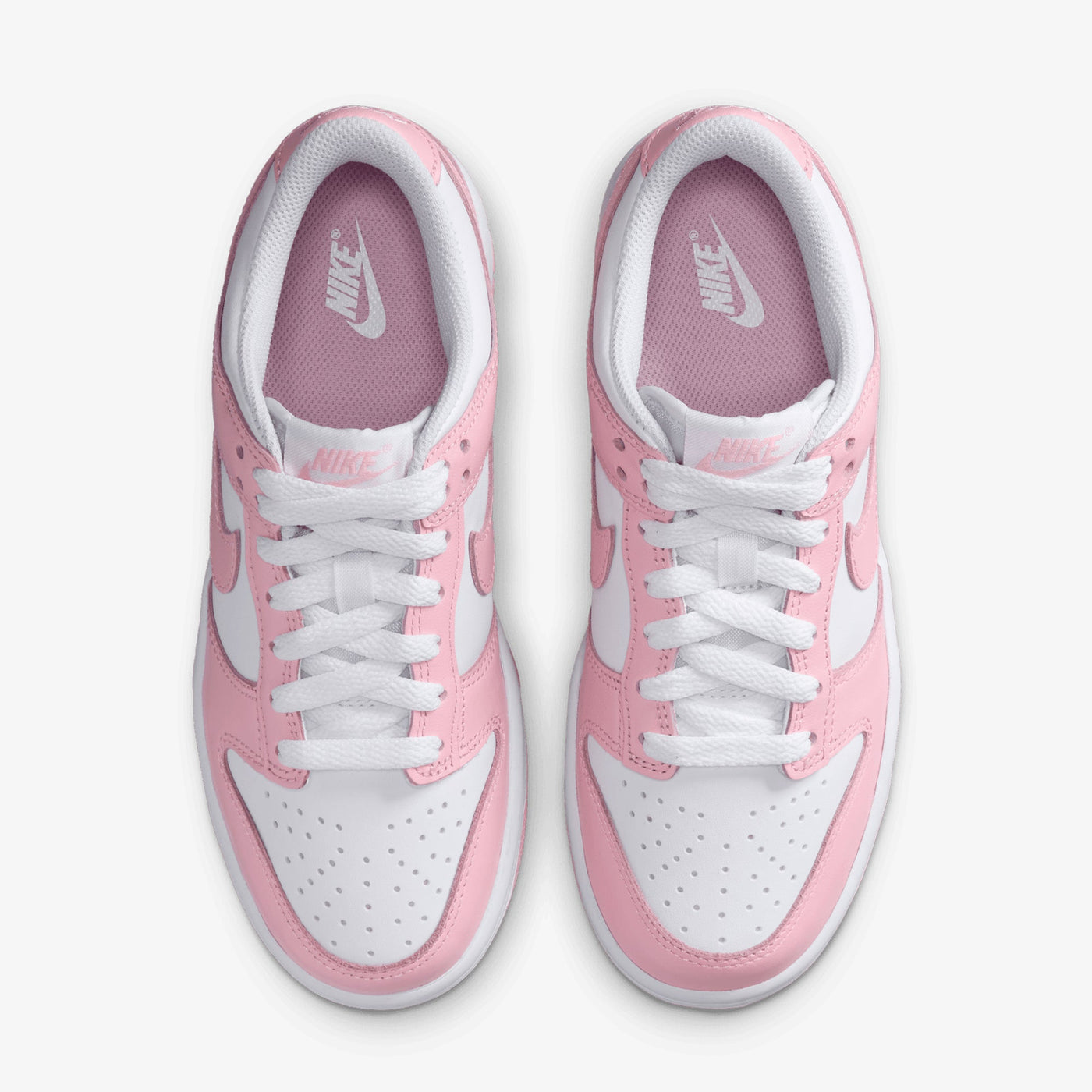 Nike | DUNK LOW { WHITE/MED SOFT PINK-WHITE-WHITE