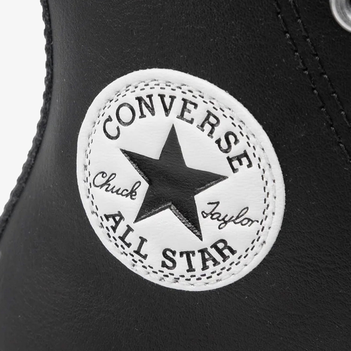 Converse | CHUCK TAYLOR ALL STAR LEATHER PLATFORM HI { BLACK/WHITE